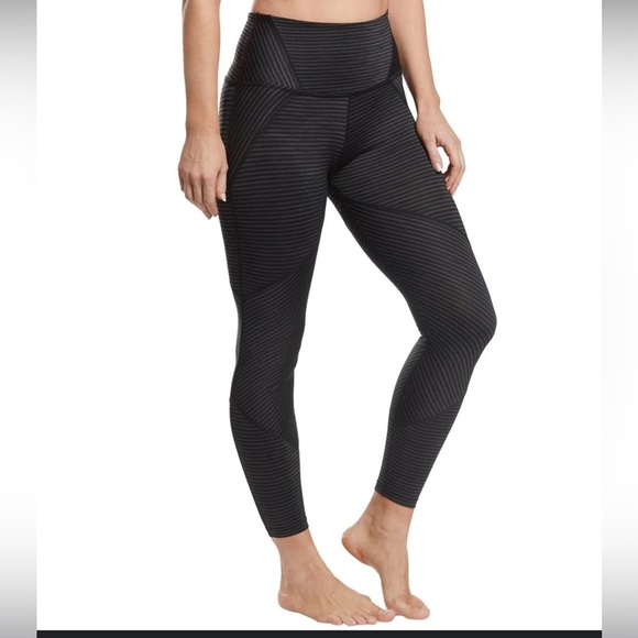 Beyond Yoga Stripe Essential Legging Size S black grey - Picture 1 of 12